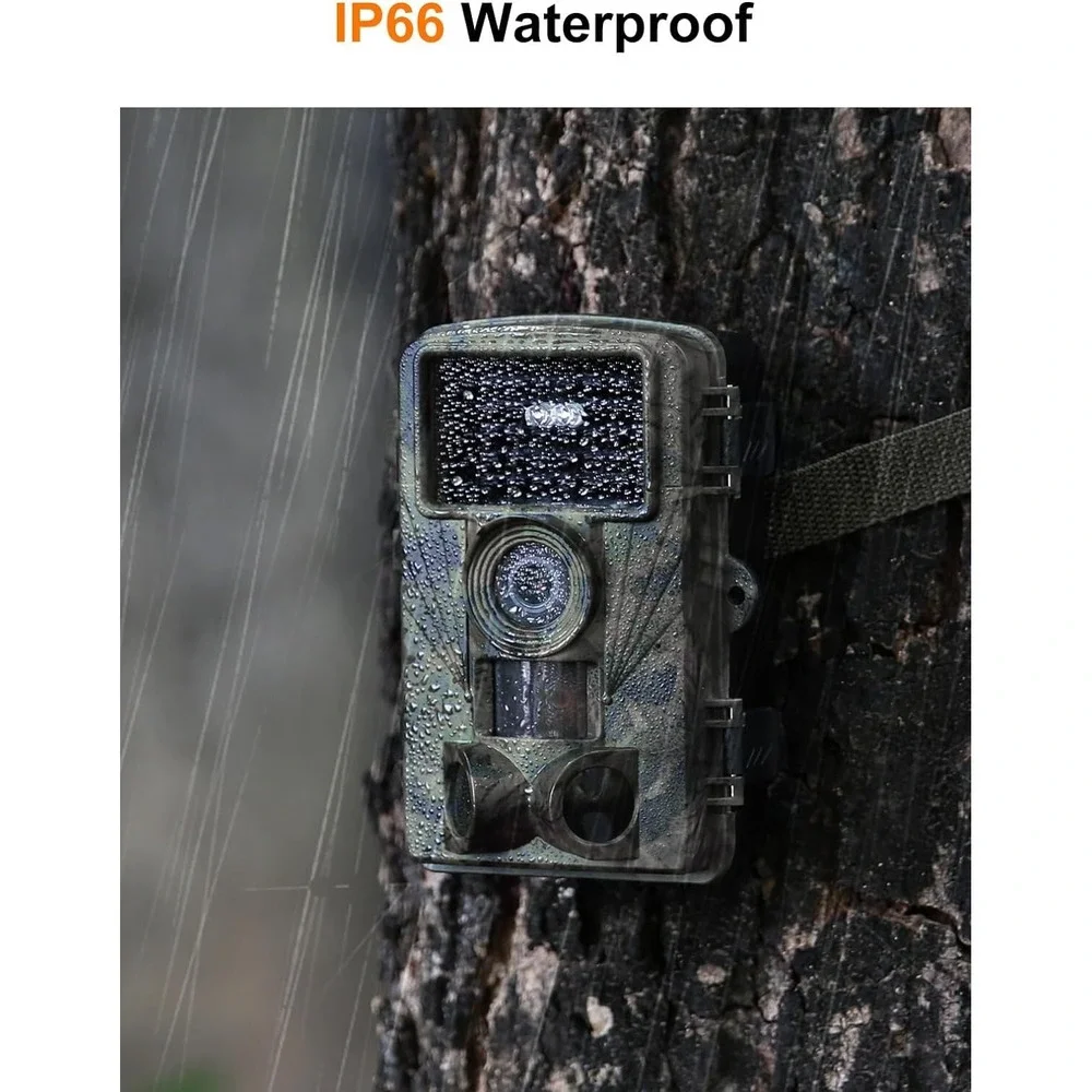 4K 48MP Trail Camera 0.05s Trigger Night Vision IP66 130° Game Camera